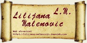 Lilijana Malenović vizit kartica